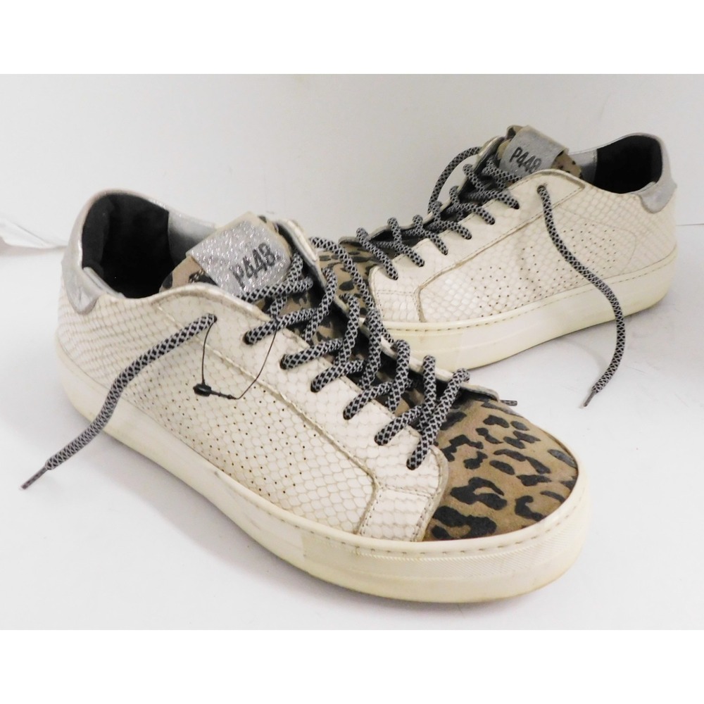P448 Thea Python Roccia Skate Leopard Toe Shoes Sneakers Women's EU40 US 9.5